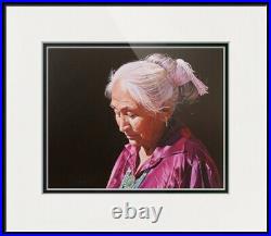 Original Artwork oil painting Senior tribe woman on canvas, portrait 16''x20