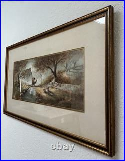 Original Bjorkland George Apples By The Road Watercolor Painting art