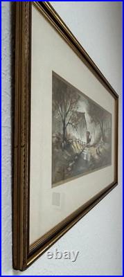 Original Bjorkland George Apples By The Road Watercolor Painting art