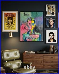 Original Bowie Painting Acrylic Contemporary Fine Art Decor Expressionist 16x20