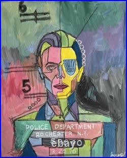 Original Bowie Painting Acrylic Contemporary Fine Art Decor Expressionist 16x20