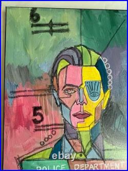 Original Bowie Painting Acrylic Contemporary Fine Art Decor Expressionist 16x20