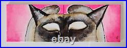 Original Cat Painting Ooak Siamese Paws Lot Contemporary Art By Samantha McLean