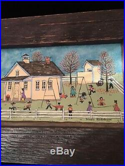 Original DELORES HACKENBERGER Lancaster PA Amish Folk Art Painting
