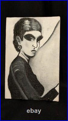 Original FRIDA KAHLO Oil on Canvas PAINTING By R. Luna Mexican FOLK ART #1