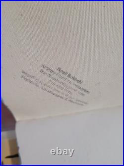 Original Floral Vase Painting 9x12 Acrylic Canvas Still Life Blue& Brown Bouquet