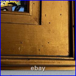 Original Folk Art Painting Art Deco Ladies Bistro Gold Frame Laura Mostaghel
