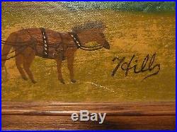 Original Folk Art/Primative Painting The Carriage Factory signed Hills