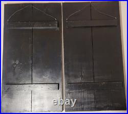 Original Folk Portrait Children Painting Wood Rare Large Set primative Rustic