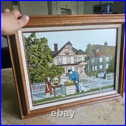 Original H. Hargrove Painting On Canvas Vintage RARE