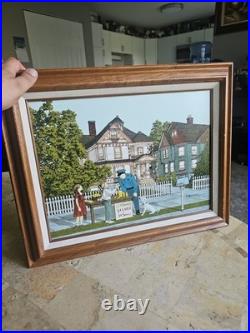 Original H. Hargrove Painting On Canvas Vintage RARE