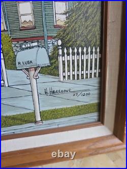 Original H. Hargrove Painting On Canvas Vintage RARE