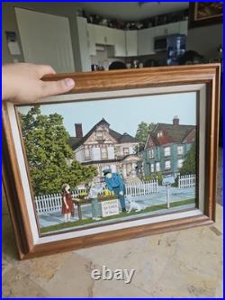 Original H. Hargrove Painting On Canvas Vintage RARE