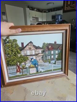 Original H. Hargrove Painting On Canvas Vintage RARE