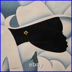 Original Haitian Modernist Tradition Painting Signed Paul Framed 42x63 Folk Art