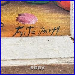Original Haitian PRIMITIVE ART Painting Market Scene Signed JOSEPH FRITZ Original Haitian PRIMITIVE ART Painting Market Scene Signed JOSEPH FRITZ