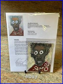 Original Jean-Michel Basquiat SAMO NYC 1980 Signed Graffiti portrait postcard