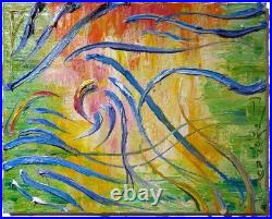 Original Landscape Oil Painting Modern Canvas Garden Flowers Nr Art Signed 16x20