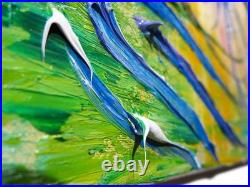 Original Landscape Oil Painting Modern Canvas Garden Flowers Nr Art Signed 16x20 Original Landscape Oil Painting Modern Canvas Garden Flowers Nr Art Signed 16x20