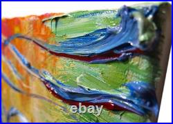 Original Landscape Oil Painting Modern Canvas Garden Flowers Nr Art Signed 16x20