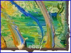 Original Landscape Oil Painting Modern Canvas Garden Flowers Nr Art Signed 16x20