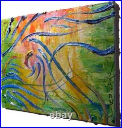 Original Landscape Oil Painting Modern Canvas Garden Flowers Nr Art Signed 16x20