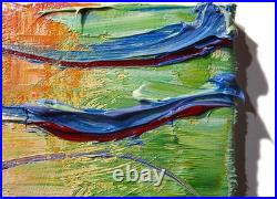 Original Landscape Oil Painting Modern Canvas Garden Flowers Nr Art Signed 16x20
