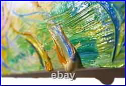 Original Landscape Oil Painting Modern Canvas Garden Flowers Nr Art Signed 16x20
