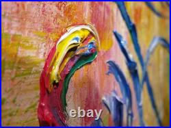 Original Landscape Oil Painting Modern Canvas Garden Flowers Nr Art Signed 16x20