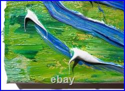 Original Landscape Oil Painting Modern Canvas Garden Flowers Nr Art Signed 16x20