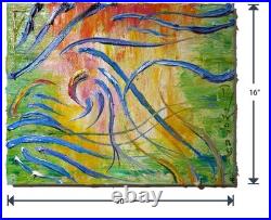 Original Landscape Oil Painting Modern Canvas Garden Flowers Nr Art Signed 16x20