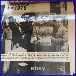 Original Morris Katz Oil On Masonite Painting 1979 Seacoast Framed W Newspaper