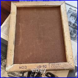 Original Morris Katz Oil On Masonite Painting 1979 Seacoast Framed W Newspaper