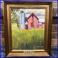 Original Oil Painting D PATTULLO Vermont Farm -Passing Storm