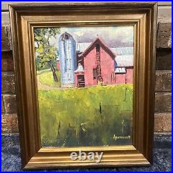 Original Oil Painting D PATTULLO Vermont Farm -Passing Storm