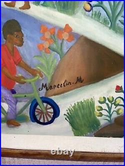 Original Oil Painting Haitian by Artist M. Marcelin