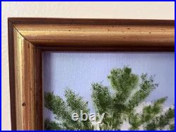Original Oil Painting Signed Adele Spock 1983 Framed Farmhouse Folk Art Canvas