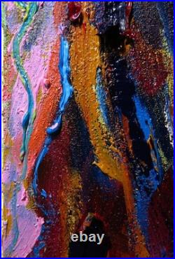 Original Oil? Painting Vintage? Art Signed'25 Outsider Beach? Woman Girl Hat Fauve