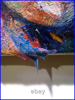 Original Oil? Painting Vintage? Art Signed'25 Outsider Beach? Woman Girl Hat Fauve