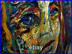 Original Oil? Painting? Vintage? Art? Signed Art Outsider Abstract Expressionist Pop