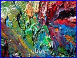 Original Oil? Painting? Vintage? Impressionism? Folk? Art? Outsider Abstract A Modern