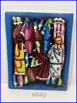 Original Oil on Canvas Painting Unsigned Haitian Folk Art 8X10 Caribbean Art Original Oil on Canvas Painting Unsigned Haitian Folk Art 8X10 Caribbean Art