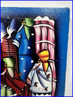 Original Oil on Canvas Painting Unsigned Haitian Folk Art 8X10 Caribbean Art Original Oil on Canvas Painting Unsigned Haitian Folk Art 8X10 Caribbean Art