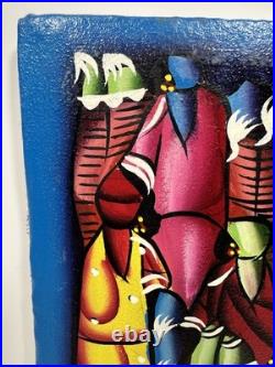 Original Oil on Canvas Painting Unsigned Haitian Folk Art 8X10 Caribbean Art Original Oil on Canvas Painting Unsigned Haitian Folk Art 8X10 Caribbean Art