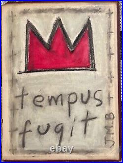 Original Outsider Art Vintage Painting Tempus Fugit
