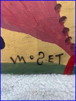 Original Painting By Mose Tolliver. Red Tico Bird. Signed