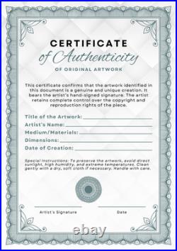 Original Painting Rodeo Cowboy Bronco Colorful 14X11 Western Neoexpressionist