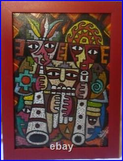 Original Painting Scratch Art VERY DETAILED Folk Traditional Acrylic Cusco Peru