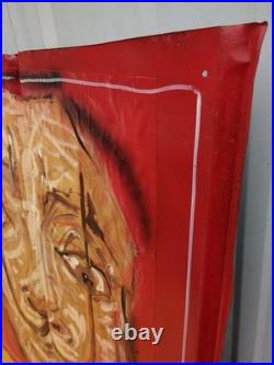Original Painting Signed By Artist 24x24 Dali On Tin Sheet Folk Art By Mister 8