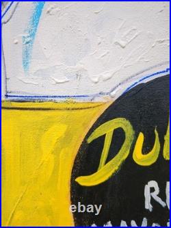 Original Painting Signed By Artist Mister 8 24x36 DUKE'S MAYONNAISE FOLK ART